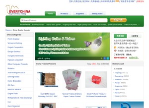 How everychina.com looks like on a tablet such as an iPad.