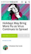 How everydayhealth.com looks like on a mobile device such as an iPhone.