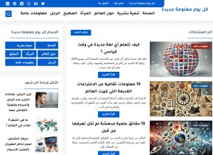 How everydaynewinfo.com looks like on a tablet such as an iPad.