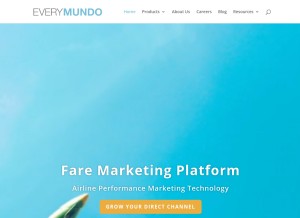 How everymundo.com looks like on a tablet such as an iPad.