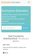 How everyone.domains looks like on a mobile device such as an iPhone.