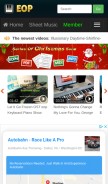How everyonepiano.com looks like on a mobile device such as an iPhone.