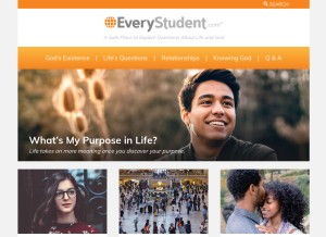 How everystudent.com looks like on a tablet such as an iPad.