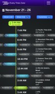 How everytimezone.com looks like on a mobile device such as an iPhone.