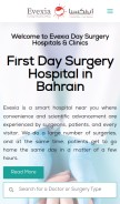 How evexiadaysurgery.com looks like on a mobile device such as an iPhone.