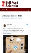 How evilmadscientist.com looks like on a mobile device such as an iPhone.