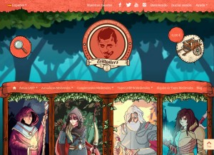 How eviltailors.com looks like on a tablet such as an iPad.