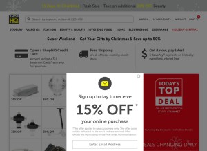 How evine.com looks like on a tablet such as an iPad.
