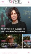 How evoke.ie looks like on a mobile device such as an iPhone.