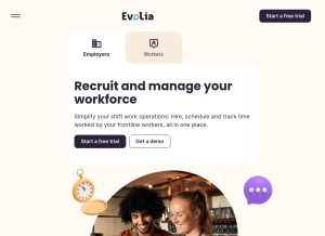 How evolia.com looks like on a tablet such as an iPad.