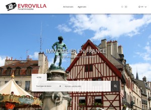 How evrovilla.com looks like on a tablet such as an iPad.