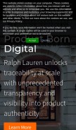 How evrythng.com looks like on a mobile device such as an iPhone.