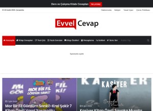 How evvelcevap.com looks like on a tablet such as an iPad.