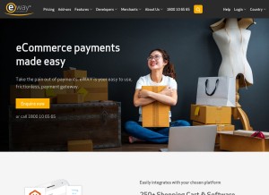 How ewaypayments.com looks like on a tablet such as an iPad.