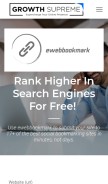 How ewebbookmark.com looks like on a mobile device such as an iPhone.