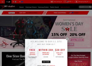 How ewinracing.com looks like on a tablet such as an iPad.