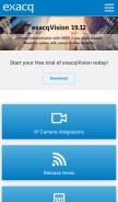 How exacq.com looks like on a mobile device such as an iPhone.