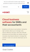How exact.com looks like on a mobile device such as an iPhone.