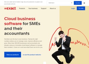 How exact.com looks like on a tablet such as an iPad.