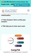 How exactprep.com looks like on a mobile device such as an iPhone.