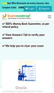 How examroadmap.com looks like on a mobile device such as an iPhone.