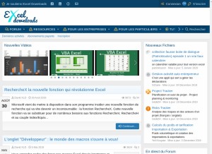 How excel-downloads.com looks like on a tablet such as an iPad.