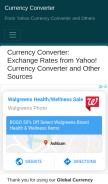 How exchangerates247.com looks like on a mobile device such as an iPhone.