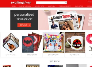 How excitinglives.com looks like on a tablet such as an iPad.