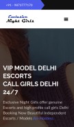 How exclusivenightgirls.com looks like on a mobile device such as an iPhone.