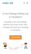 How executestrategy.net looks like on a mobile device such as an iPhone.