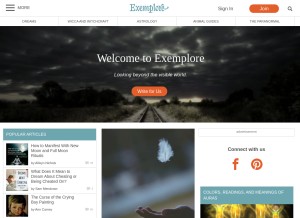 How exemplore.com looks like on a tablet such as an iPad.