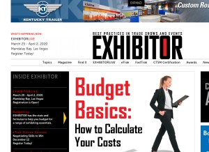 How exhibitoronline.com looks like on a tablet such as an iPad.