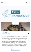 How exil-hamburger.de looks like on a mobile device such as an iPhone.