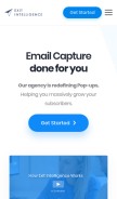 How exitintel.com looks like on a mobile device such as an iPhone.