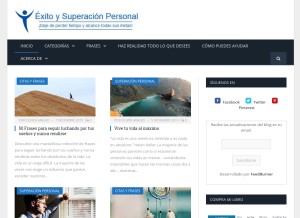 How exitoysuperacionpersonal.com looks like on a tablet such as an iPad.