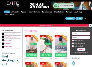How exoticbotswana.com looks like on a tablet such as an iPad.