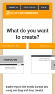 How expandablebanners.com looks like on a mobile device such as an iPhone.