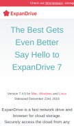 How expandrive.com looks like on a mobile device such as an iPhone.