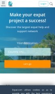 How expat.com looks like on a mobile device such as an iPhone.