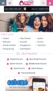 How expatwoman.com looks like on a mobile device such as an iPhone.