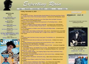 How expectingrain.com looks like on a tablet such as an iPad.