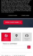 How expeditors.com looks like on a mobile device such as an iPhone.