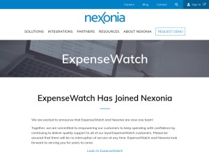 How expensewatch.com looks like on a tablet such as an iPad.