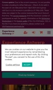 How experienceantwerp.be looks like on a mobile device such as an iPhone.