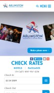 How experiencearlington.org looks like on a mobile device such as an iPhone.
