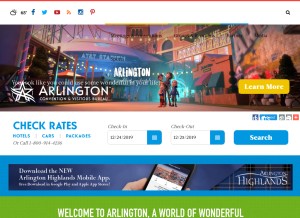 How experiencearlington.org looks like on a tablet such as an iPad.