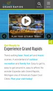 How experiencegr.com looks like on a mobile device such as an iPhone.