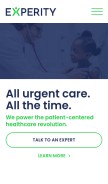 How experityhealth.com looks like on a mobile device such as an iPhone.