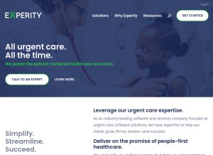 How experityhealth.com looks like on a tablet such as an iPad.