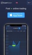 How expertoption.com looks like on a mobile device such as an iPhone.